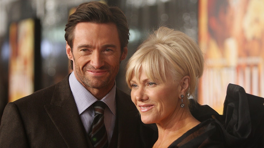 Hugh Jackman and his wife in 2008