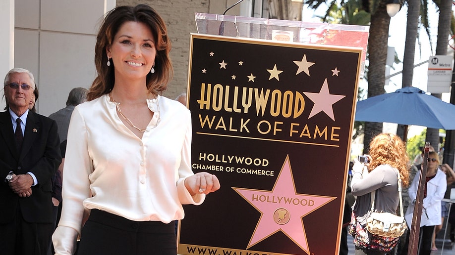 Shania Twain at Hollywood Walk of Fame induction ceremony