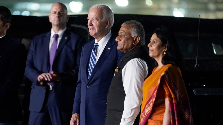 Biden arrives in India for G-20 summit as foes Putin and China’s Xi keep away