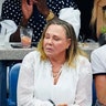 Charlize Theron at US Open Tennis match in New York