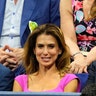 Hilaria Baldwin sports hot pink blouse at US Open with husband Alec Baldwin