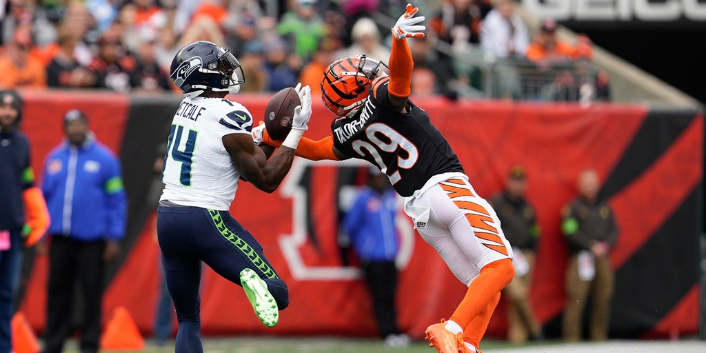 Seahawks' DK Metcalf gives unnecessary shove to Bengals player