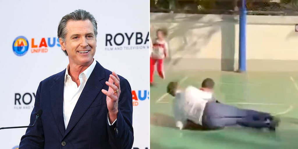 Gavin Newsom roasted for plowing into kid on basketball court in China: 'I can't stop watching'