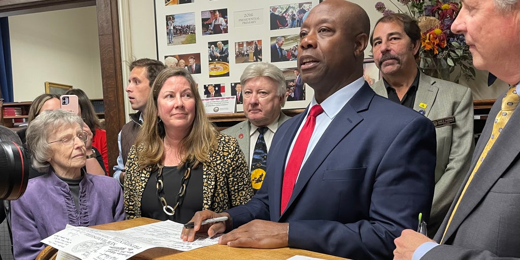 Facing negative narrative Tim Scott touts hes got more money than any candidate in the race except Trump