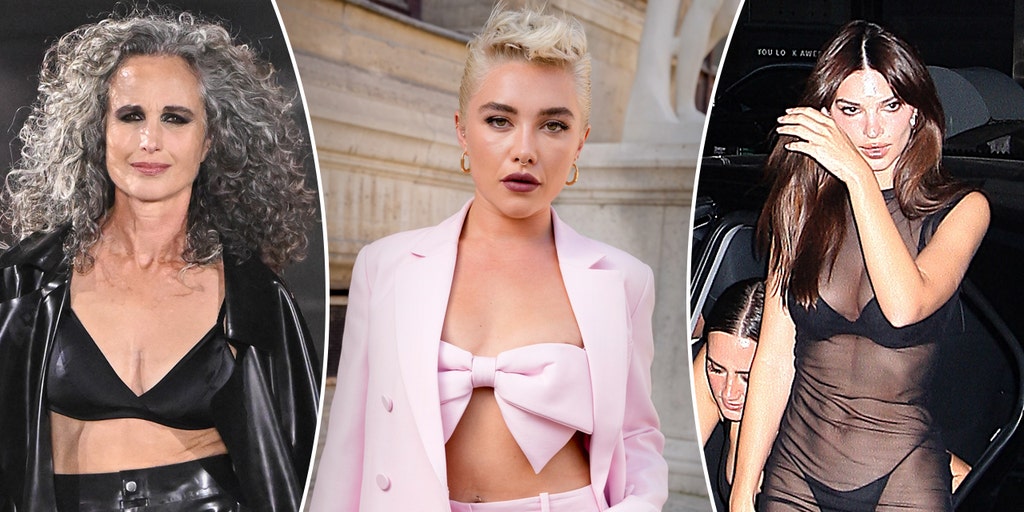 Andie MacDowell, Florence Pugh and Emily Ratajkowski embrace risqué  intimates as outerwear trend: PHOTOS
