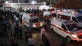 Ambulances carrying victims of Israeli strikes crowd the entrance to the emergency ward of the Al-Shifa hospital in Gaza City on October 15, 2023. Israel embarked on a withering air campaign against Hamas terrorists in Gaza after they carried out a brutal attack on Israel on October 7 that left more than 1,000 people killed in Israel. - Fox News