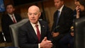 US Homeland Security Secretary Alejandro Mayorkas arrives to testify during a Senate Homeland Security and Government Affairs Committee hearing on Capitol Hill in Washington, DC, on October 31, 2023. (Photo by Mandel NGAN / AFP) (Photo by MANDEL NGAN/AFP via Getty Images)