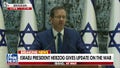 Israeli President Herzog addressed reporters during a fiery news conference on Thursday.