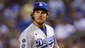 Jun 18, 2021; Phoenix, Arizona, USA; Los Angeles Dodgers pitcher Trevor Bauer reacts against the Arizona Diamondbacks at Chase Field.