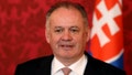 Slovak President Andrej Kiska addresses the press in Vienna, Austria, Monday, Feb. 19, 2018.