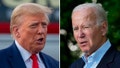 Former President Donald Trump, left, and President Joe Biden.