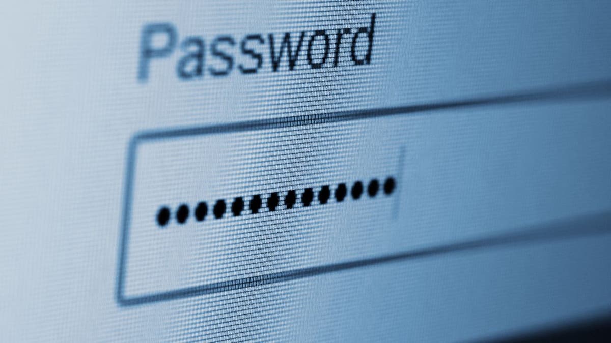 Photo of a password login screen.