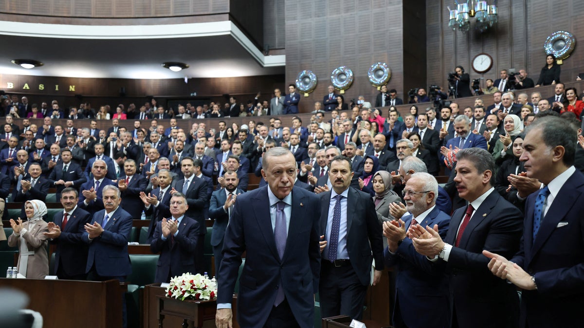 Erdogan addresses the Parliament