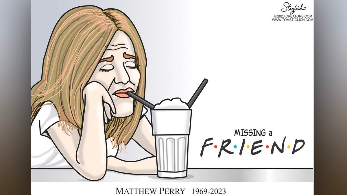 Cartoon depicting death of actor Matthew Perry