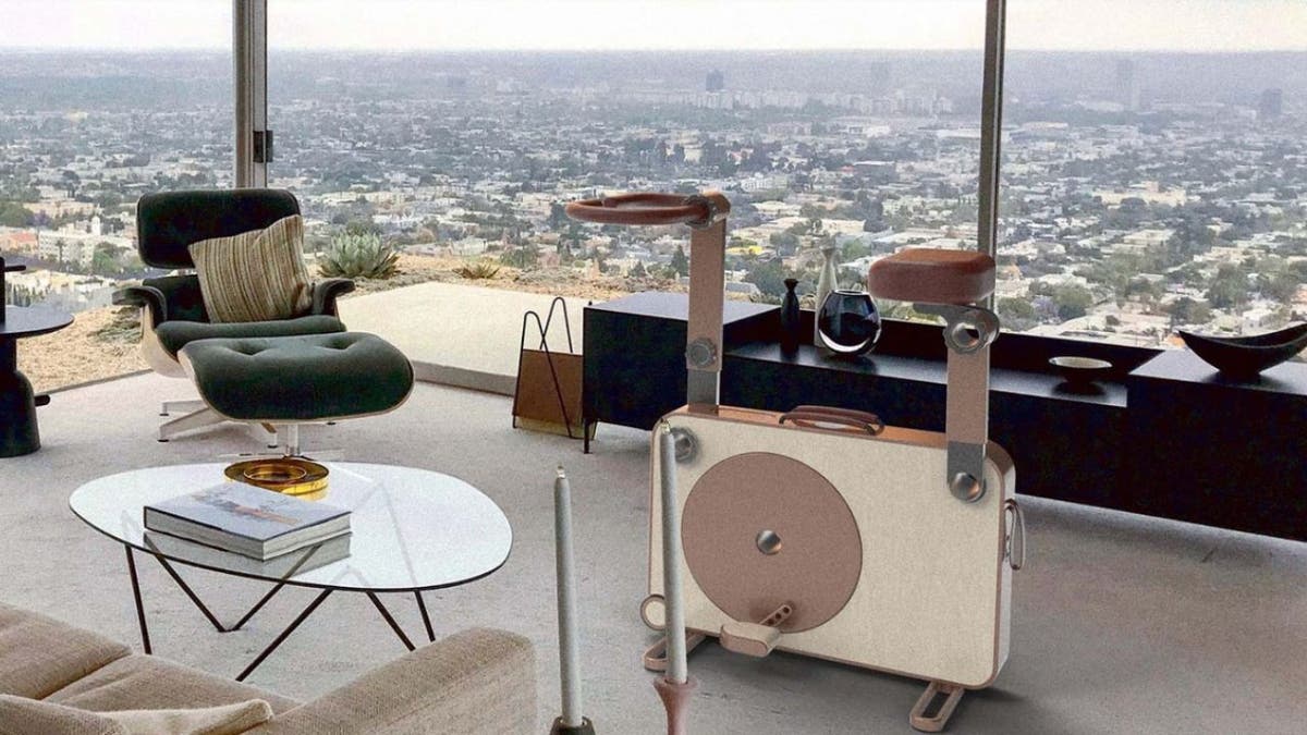 exercise bike placed in living room