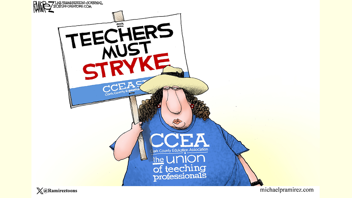 Graphic depicting teaching union strike