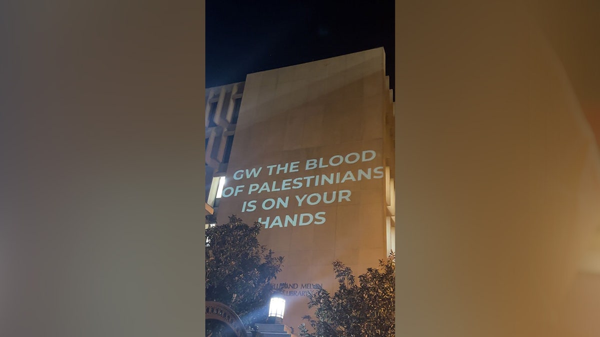 "GW, the blood of the Palestinians is on your hands."
