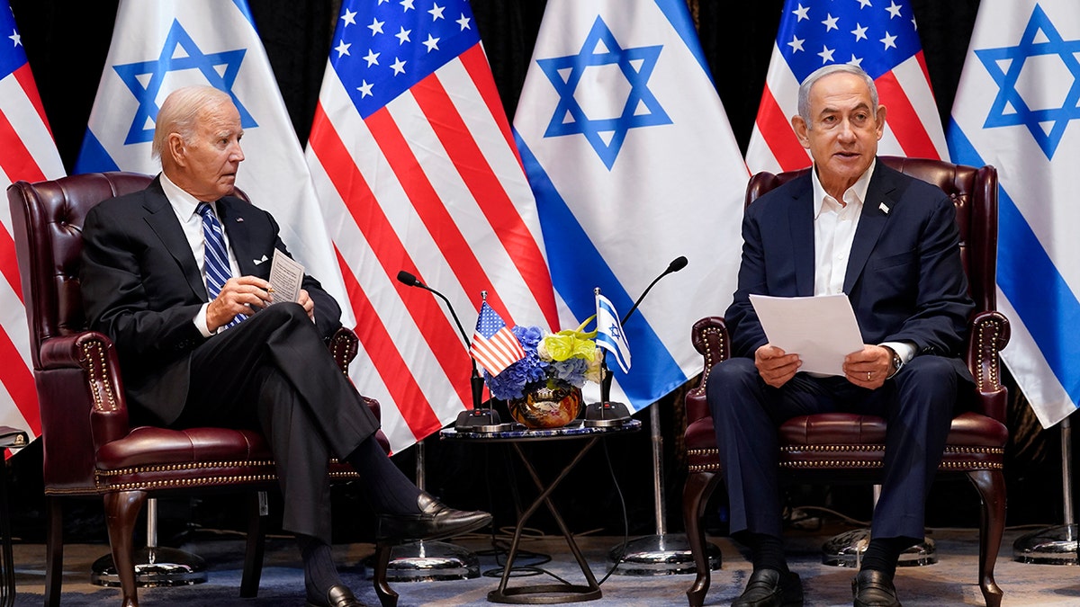 President Biden and Israeli Prime Minister Benjamin Netanyahu participate in an expanded bilateral meeting