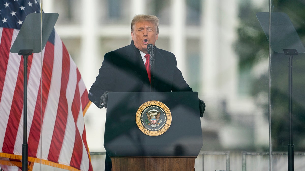 Trump speaking at Capitol