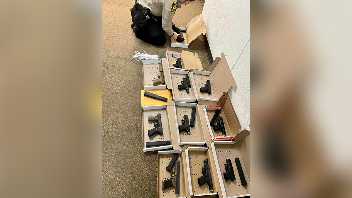 Eleven guns seized from a 17-year-old credit card thief's birthday party in Shoreview, Minnesota