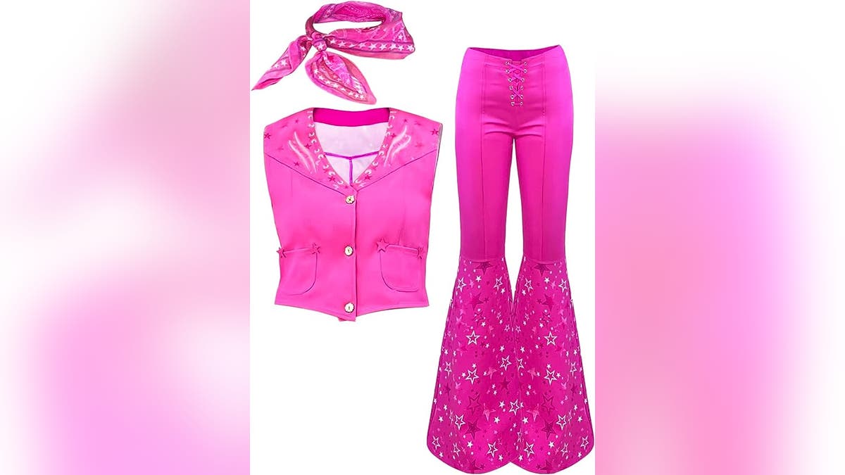 Naywig Cowgirl Outfit Pink Flare Pant Halloween Cosplay For Women