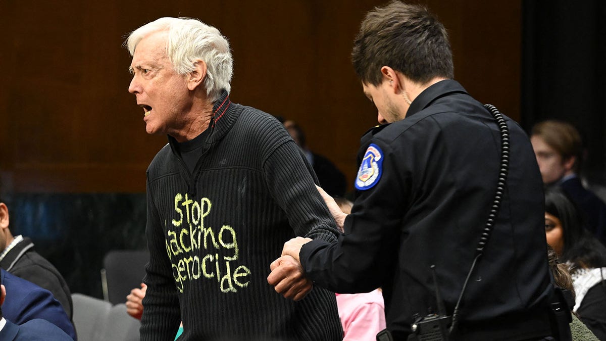 Man removed by security during Senate hearing