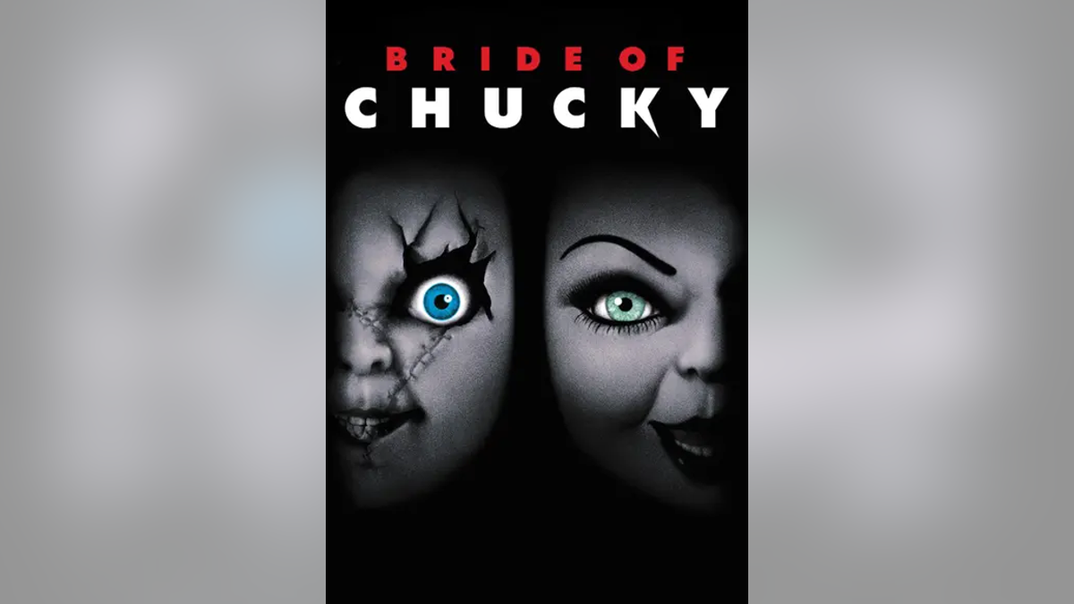 "Bride of Chucky" movie poster with two dolls