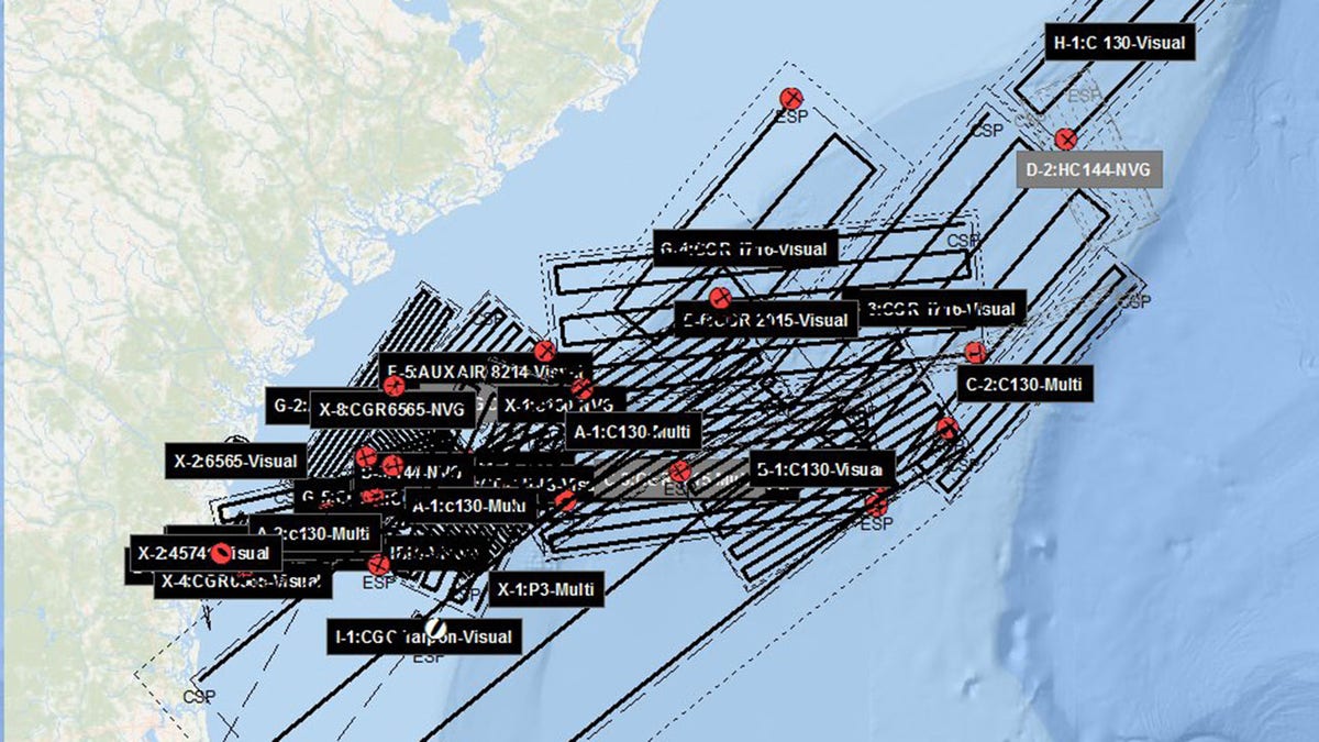 Carol Ann search area map