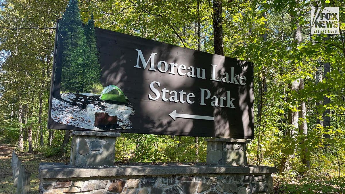 The entrance to Moreau Lake State Park