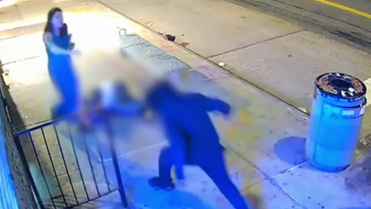 Security footage shows Brooklyn stabbing incident
