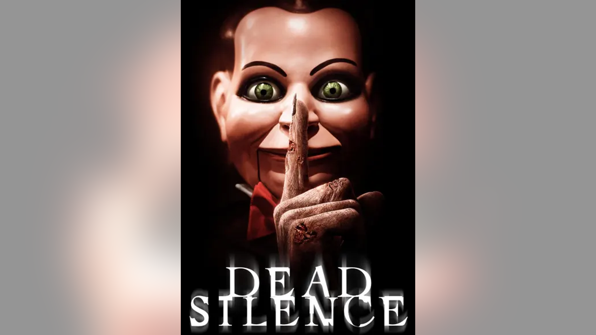 Cover of "Dead Silence" with creature's finger covering mouth