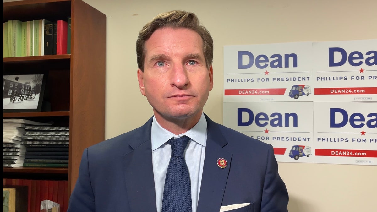 Rep. Dean Phillips of Minnesota campaigns in New Hampshire