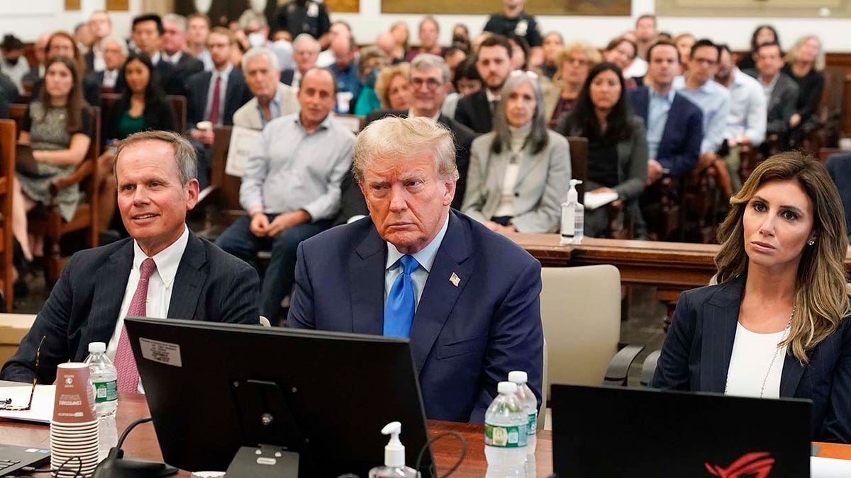 Former President Donald Trump sits in courtroom