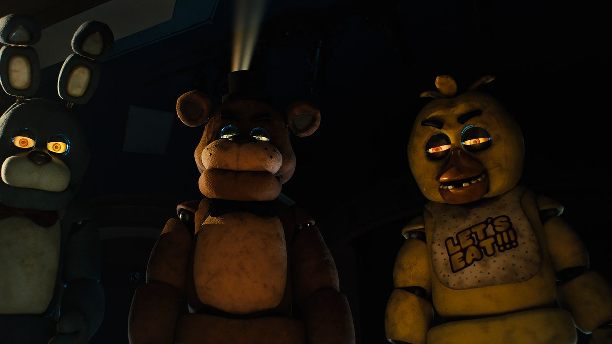 Bonnie, Freddy Fazbear and Chica from "Five Nights at Freddy's"