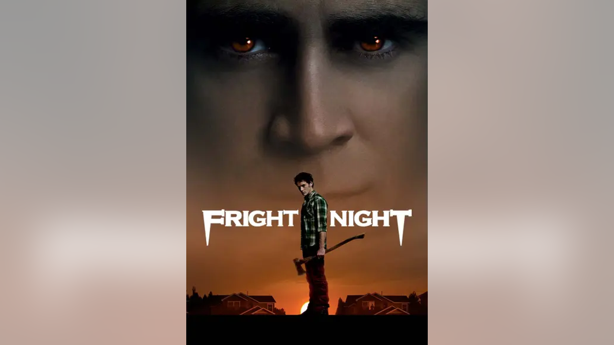 Fright Night movie poster with man with axe on cover