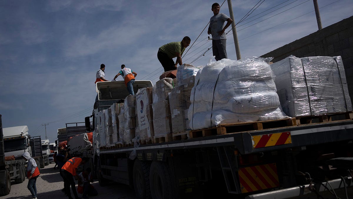 Gaza Strip aid truck