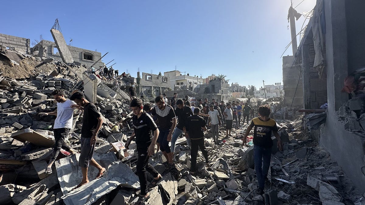 Damage after airstrikes in Gaza