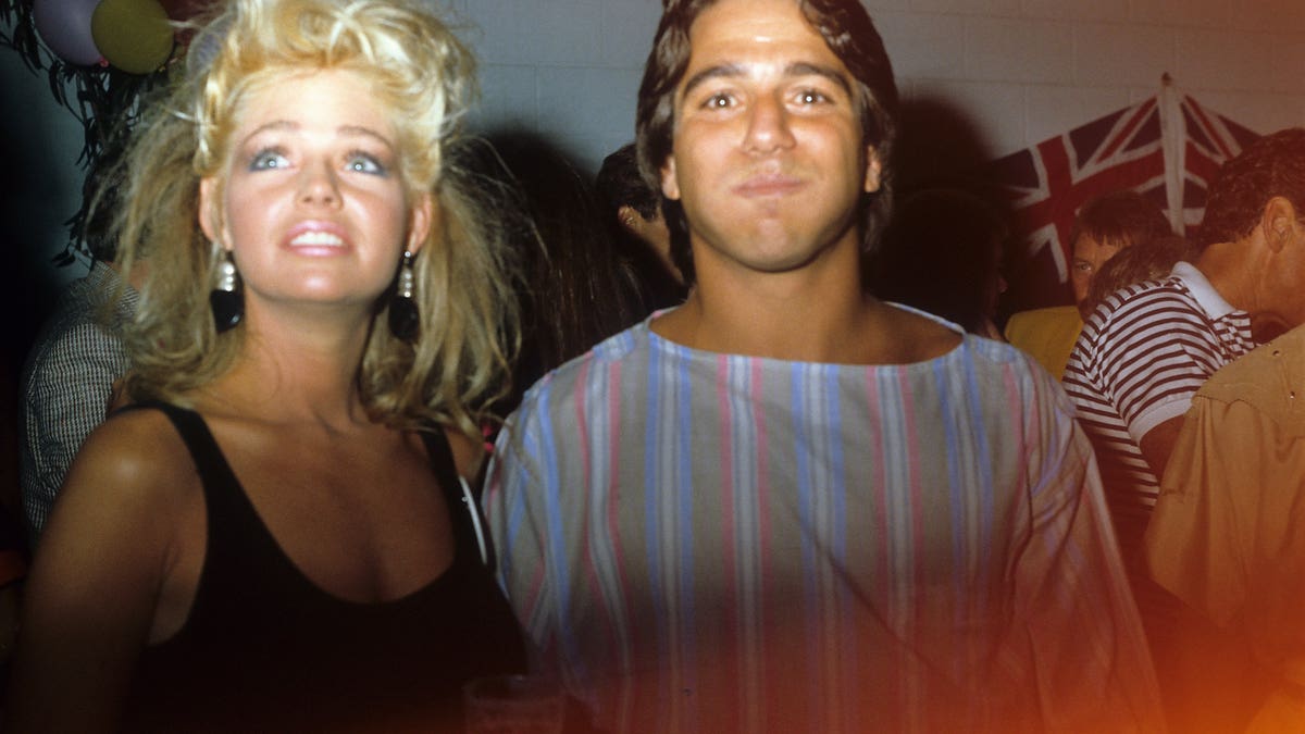 Tony Danza Teri Copley pose for a photo