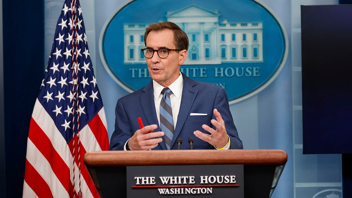 John Kirby on the White House podium