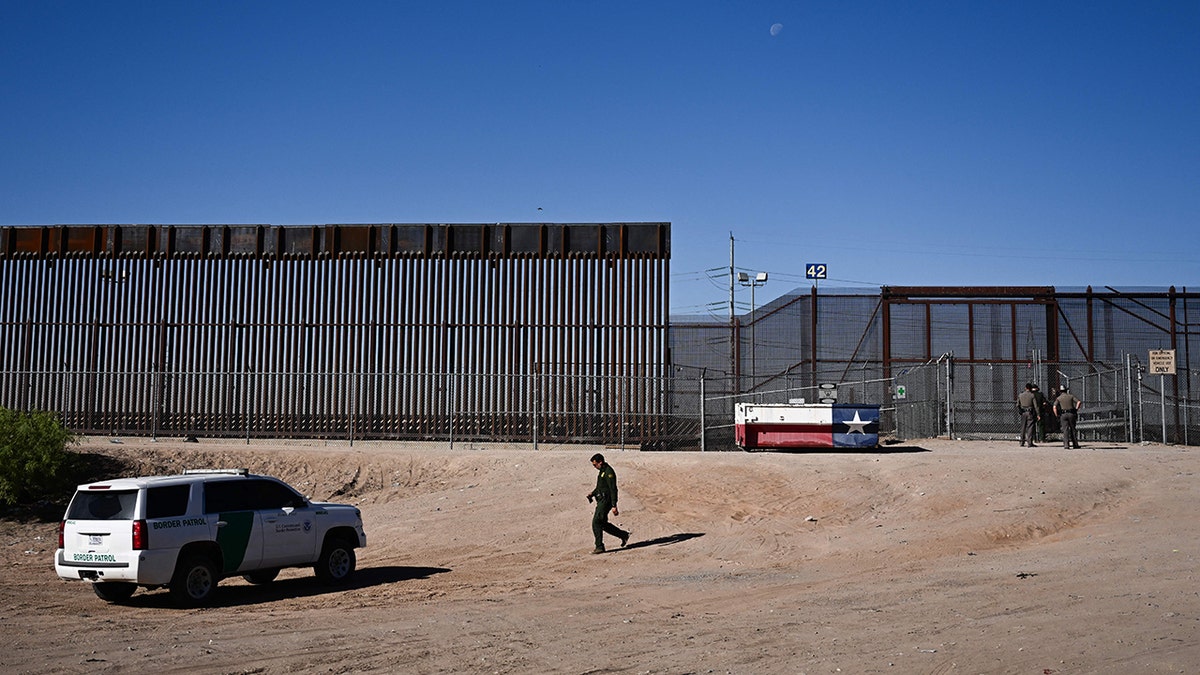 O muro da fronteira no Texas