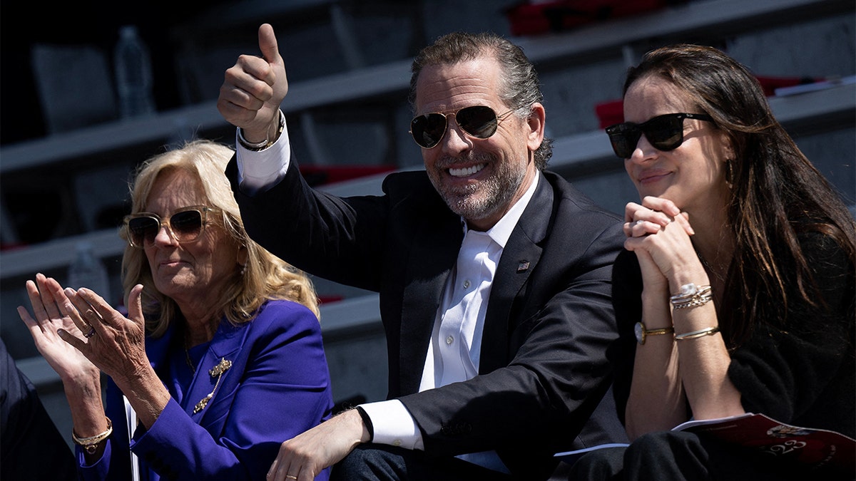 First lady Jill Biden with Hunter Biden and Ashley Biden