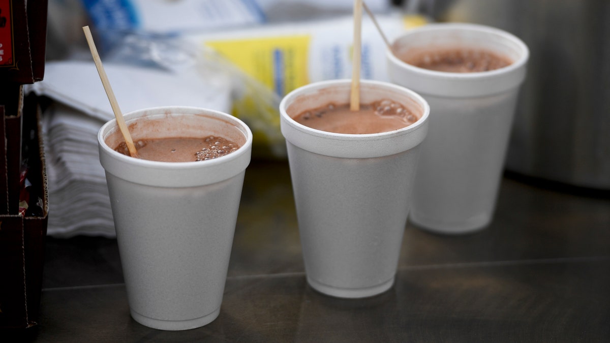 three cups of hot chocolate