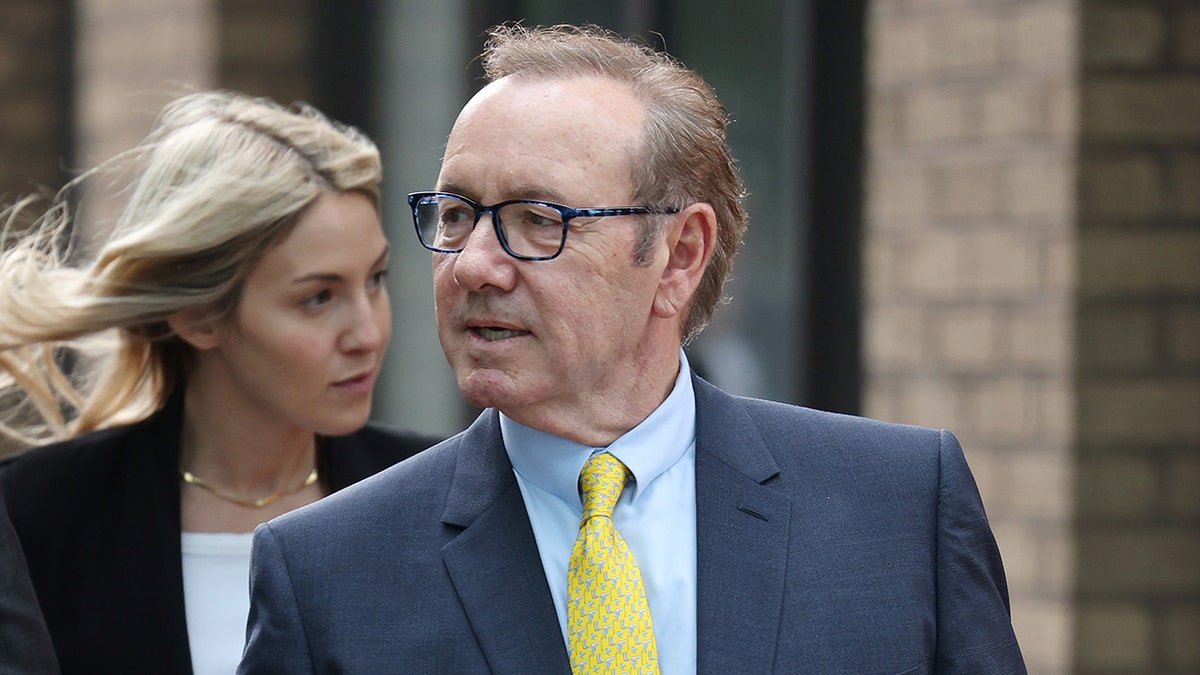 Spacey in London after trial