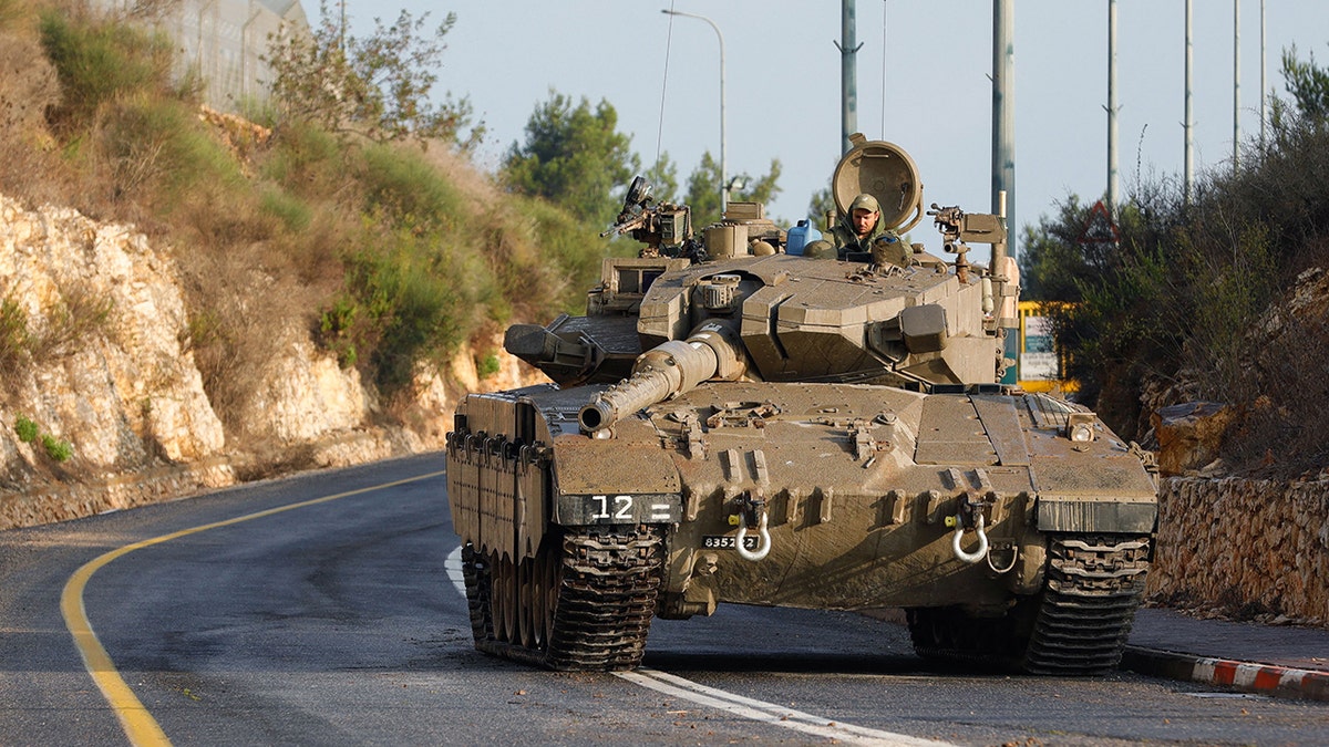 A tank on a road