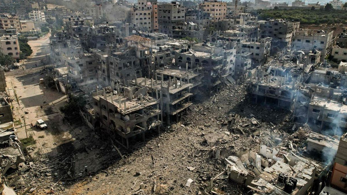 Buildings destroyed in Gaza