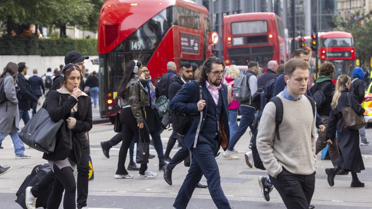 Commuters in London, UK