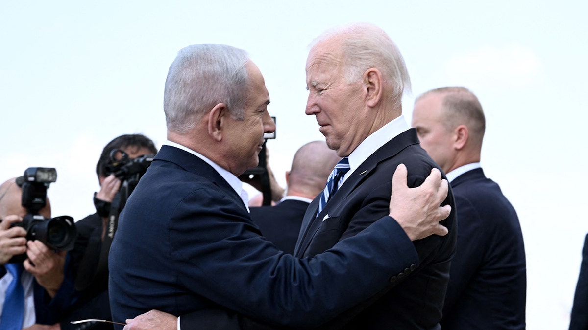 Biden, Netanyahu hugging