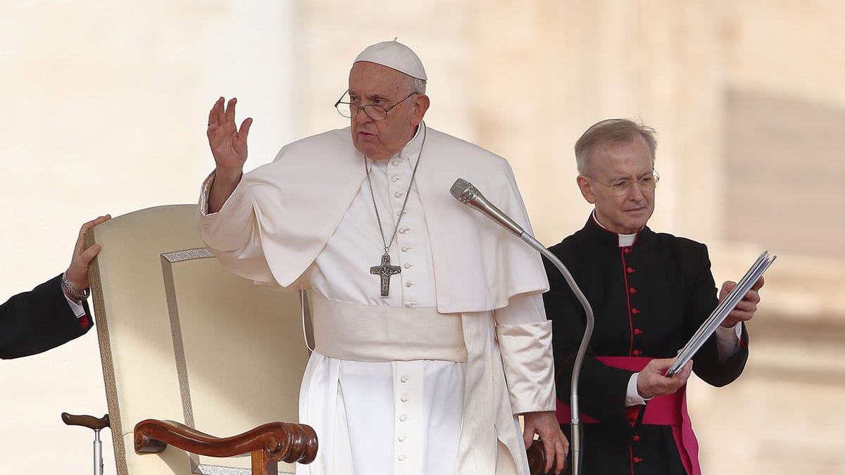 Pope Francis addressing crowd