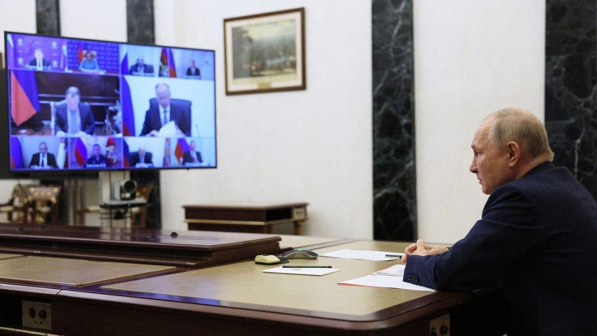 Putin video call in Moscow