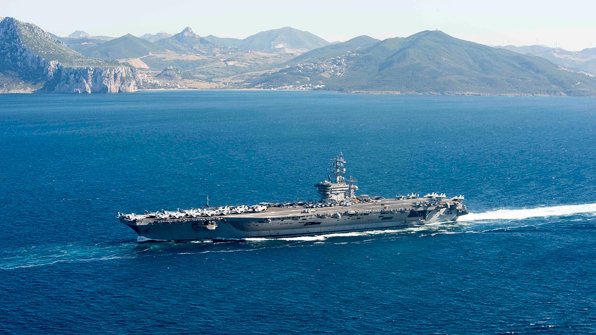 USS Dwight D. Eisenhower sailing